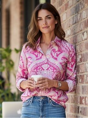 Craig Taylor Pink Paisley Button Up